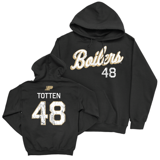 Baseball Black Script Hoodie     - Matthew Totten