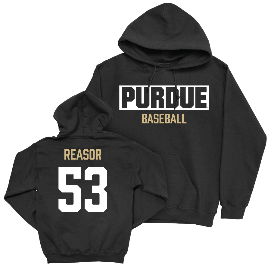 Baseball Black Staple Hoodie     - Luke Reasor